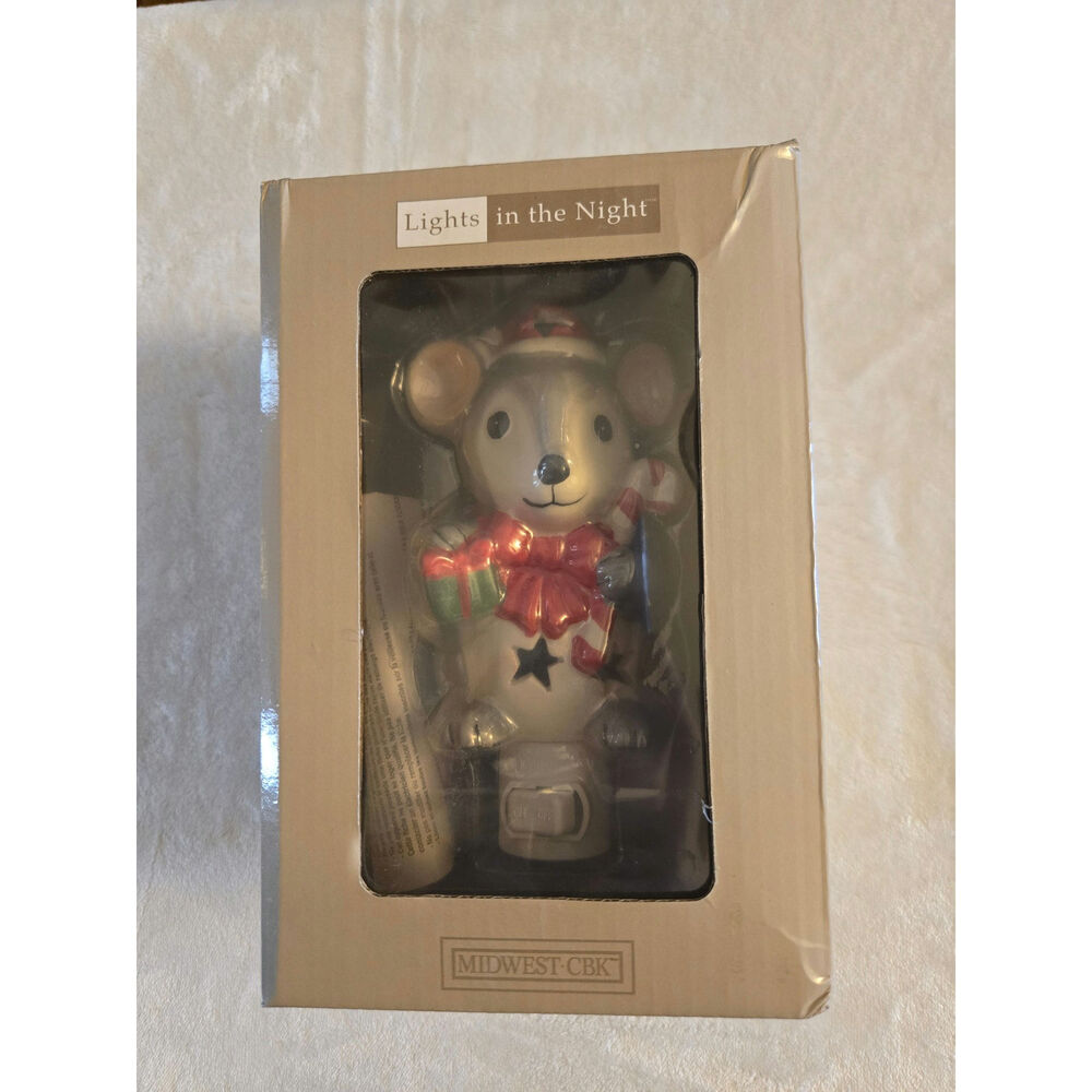 Ganz Mouse with Cut Out Stars Night Light 6 Inch Multicolor Plug in - Picture 8 of 12